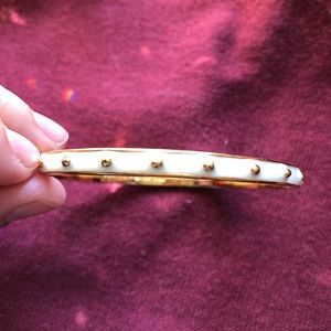 Kate Spade Ivory Enamel studded Bangle bracelet